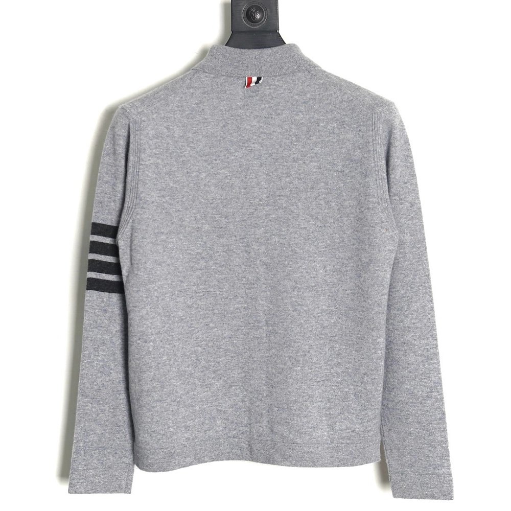 Thom Browne Four-Bar Australian Wool Collar Cardigan,Thom Browne