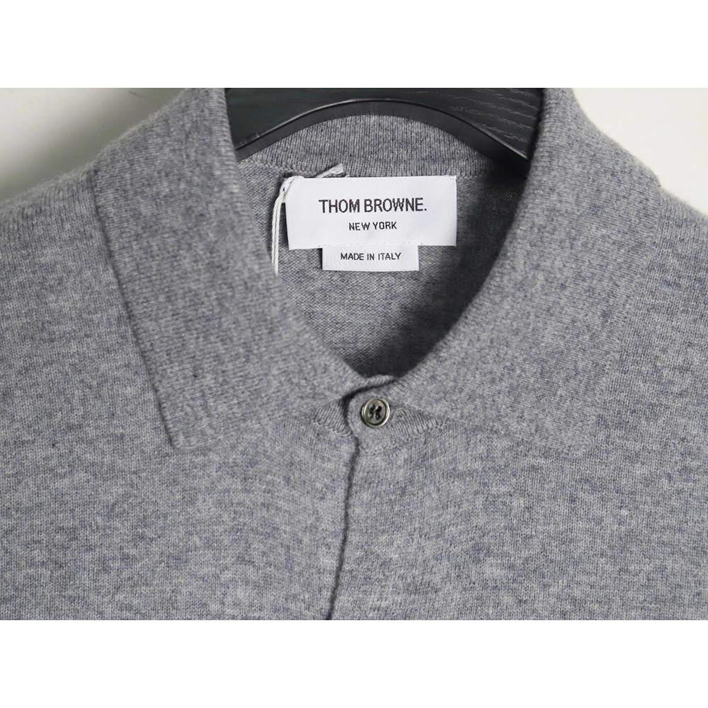 Thom Browne Four-Bar Australian Wool Collar Cardigan,Thom Browne
