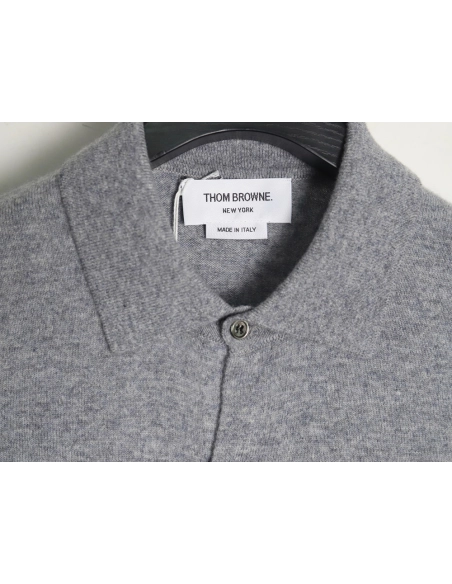 Thom Browne Four-Bar Australian Wool Collar Cardigan,Thom Browne