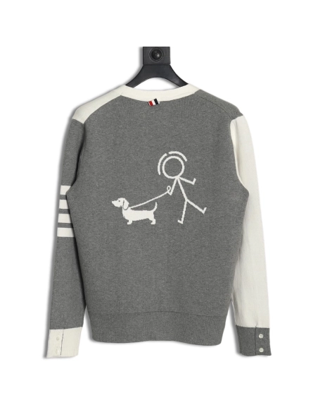 Thom Browne Dog-Walking Cardigan,Thom Browne