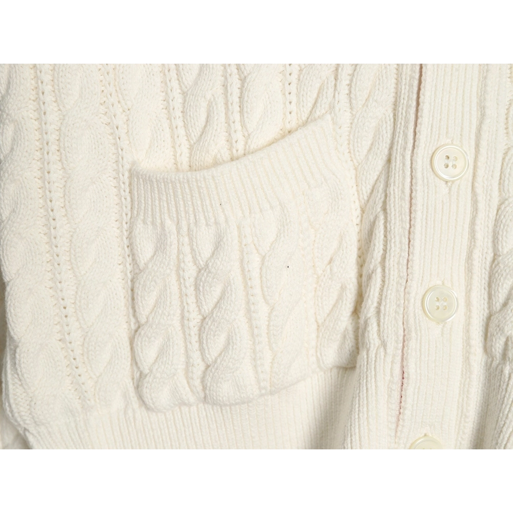 Thom Browne 4-Bar Cable-Knit Cardigan,Thom Browne