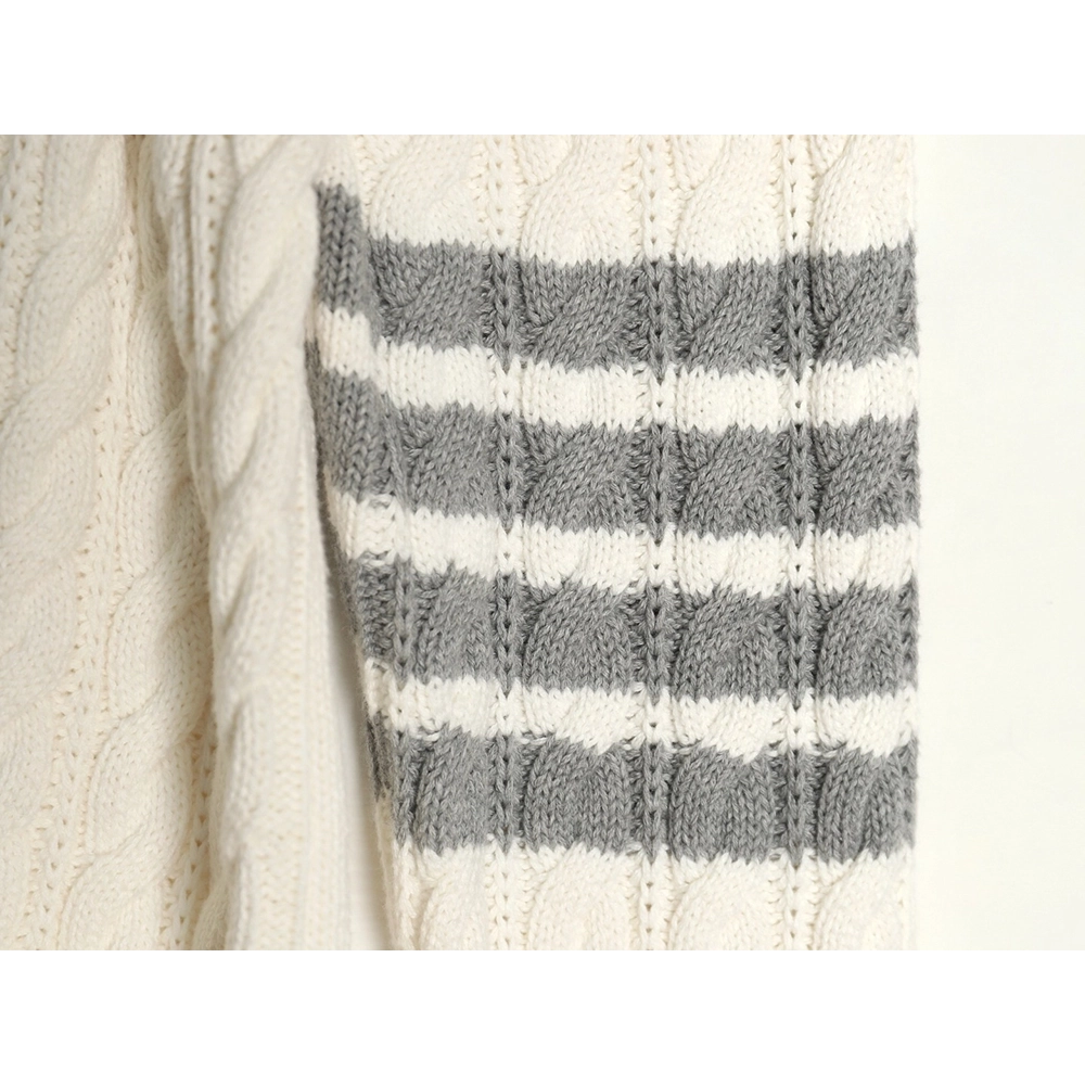 Thom Browne 4-Bar Cable-Knit Cardigan,Thom Browne