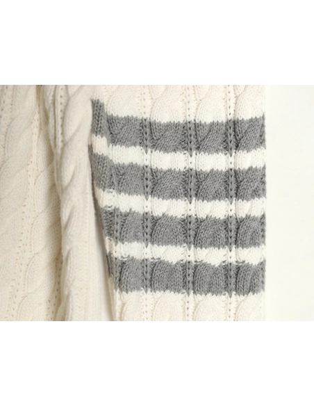 Thom Browne 4-Bar Cable-Knit Cardigan,Thom Browne