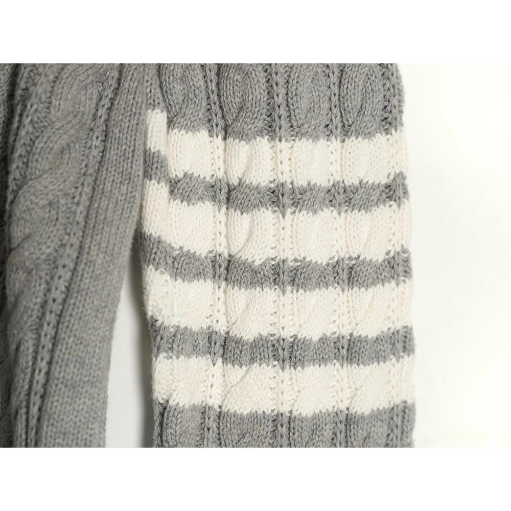 Thom Browne 4-Bar Cable-Knit Crewneck Sweater TSK1,Thom Browne