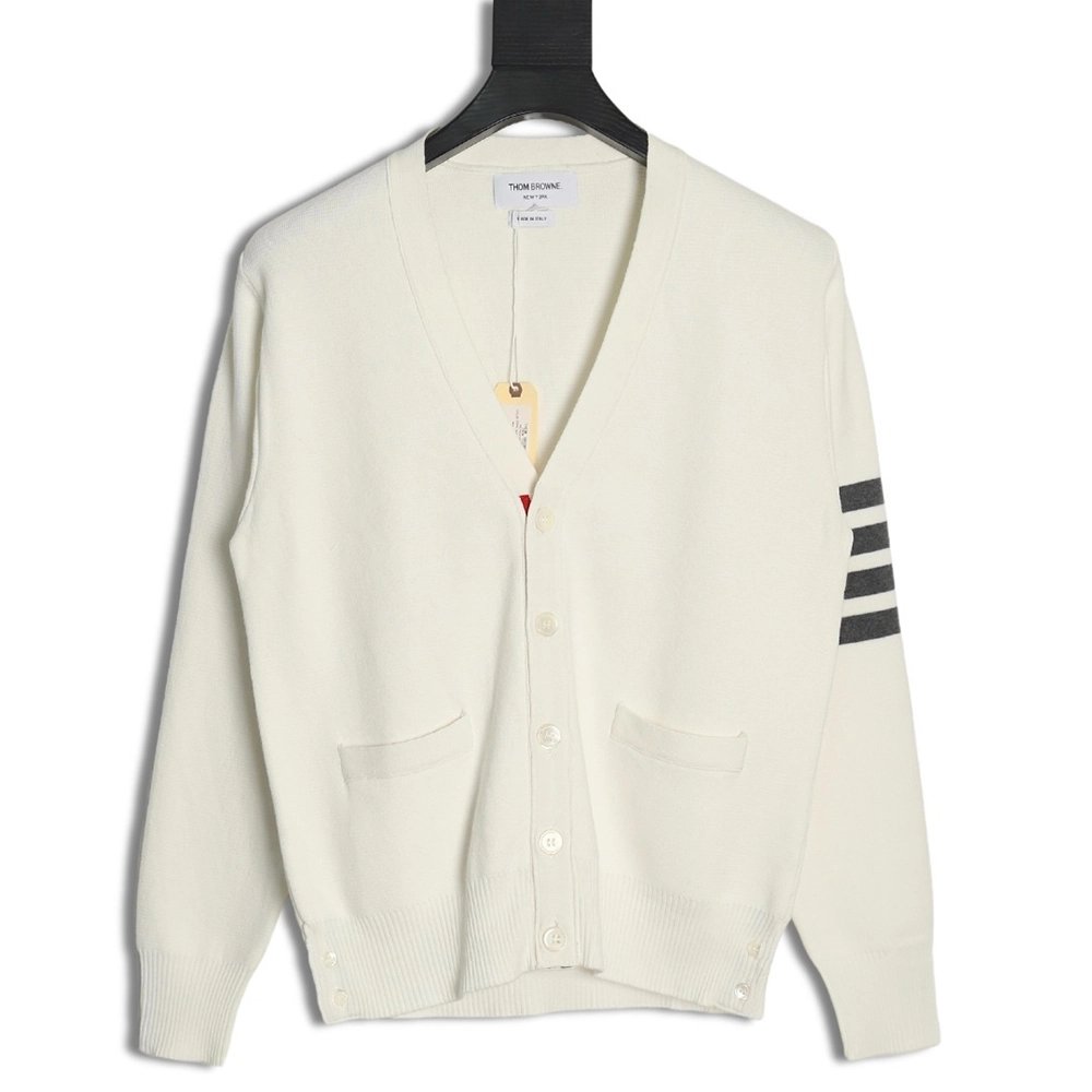 Thom Browne Classic 4-Bar 5-Button Cardigan,Thom Browne