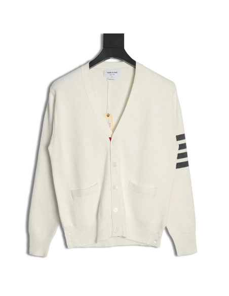 Thom Browne Classic 4-Bar 5-Button Cardigan,Thom Browne