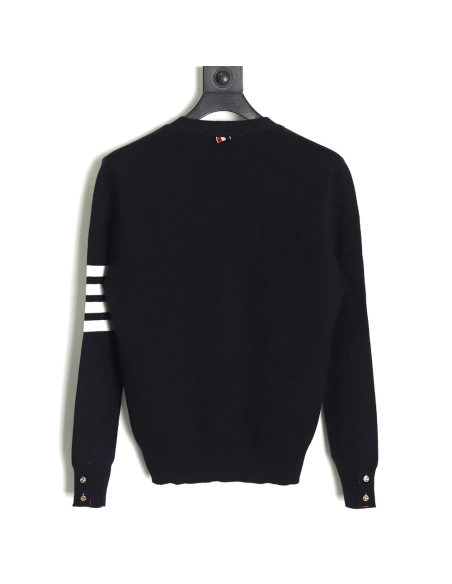 Thom Browne Classic 4-Bar 5-Button Cardigan-Navy Blue TSK2,Thom Browne