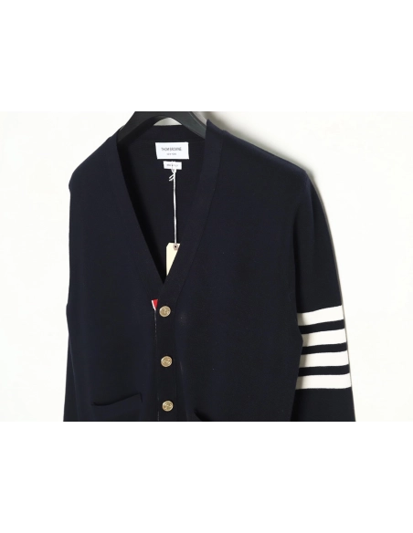 Thom Browne Classic 4-Bar 5-Button Cardigan-Navy Blue TSK2,Thom Browne