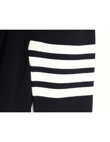 Thom Browne Classic 4-Bar 5-Button Cardigan-Navy Blue TSK2,Thom Browne