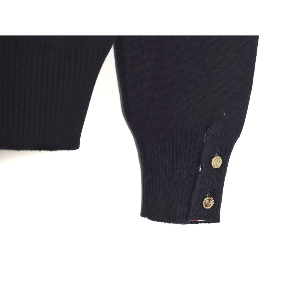 Thom Browne Classic 4-Bar 5-Button Cardigan-Navy Blue TSK2,Thom Browne