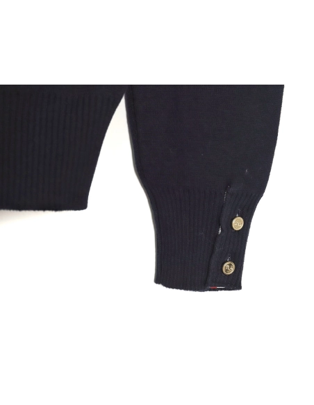 Thom Browne Classic 4-Bar 5-Button Cardigan-Navy Blue TSK2,Thom Browne