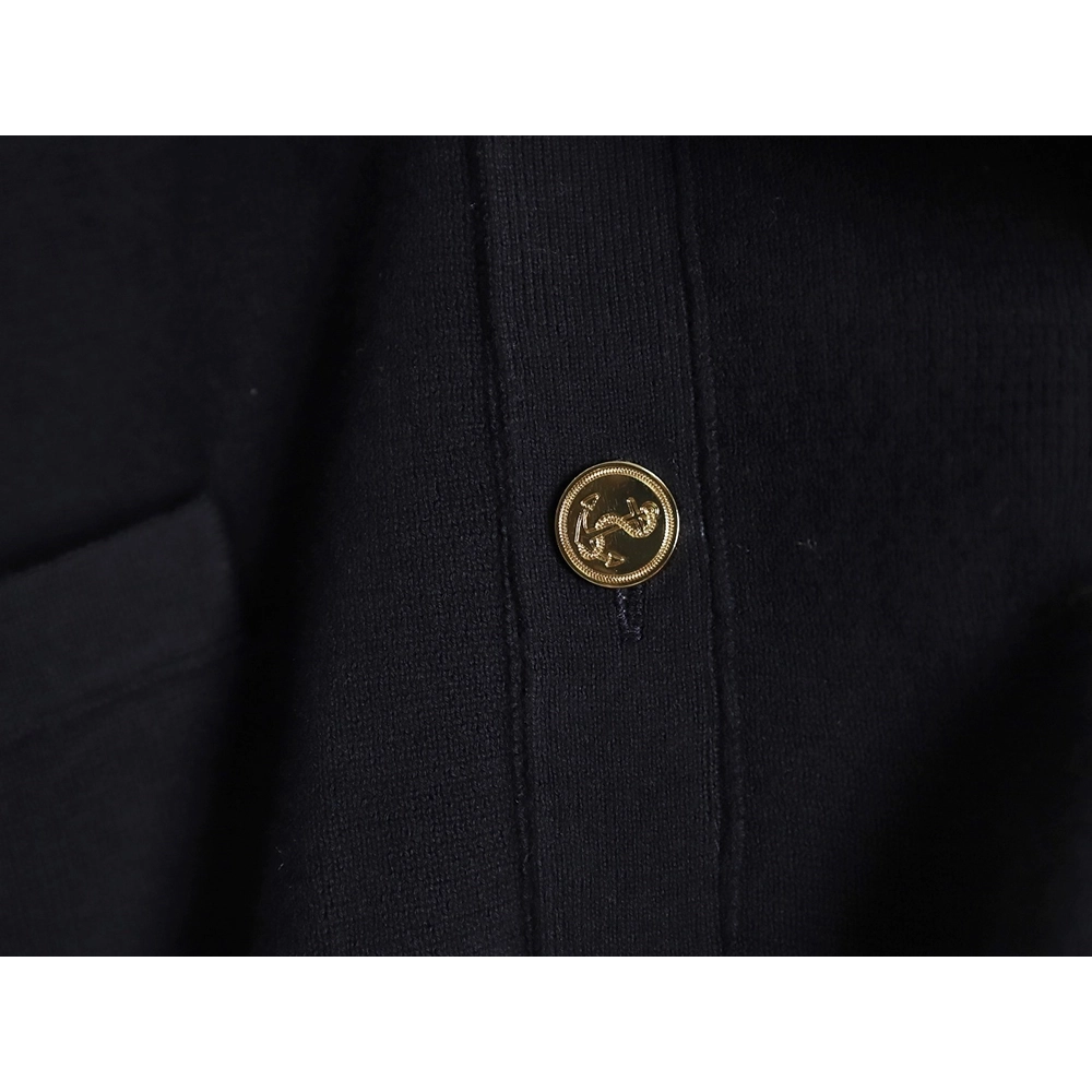 Thom Browne Classic 4-Bar 5-Button Cardigan-Navy Blue TSK2,Thom Browne