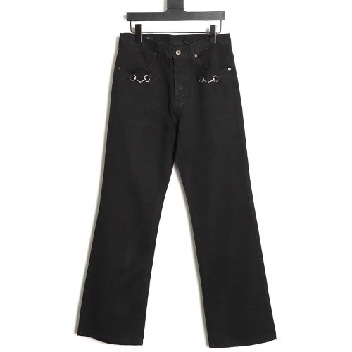 Gucci Lock-Detail Denim Trousers,Gucci