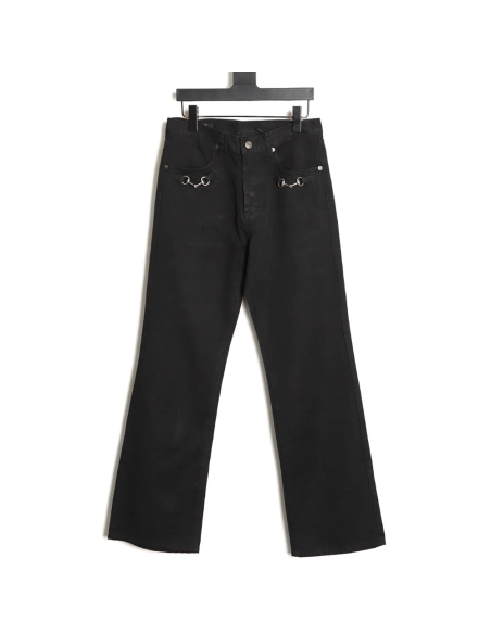 Gucci Lock-Detail Denim Trousers,Gucci