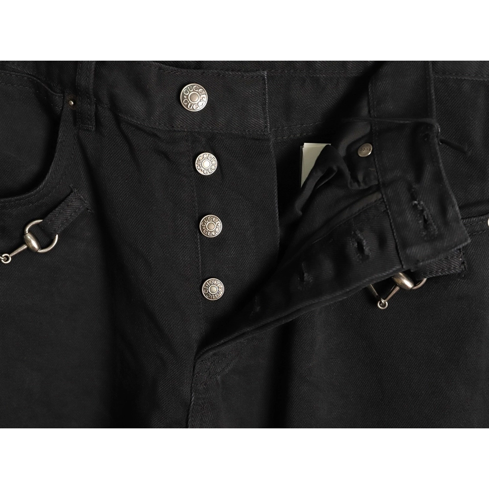 Gucci Lock-Detail Denim Trousers,Gucci