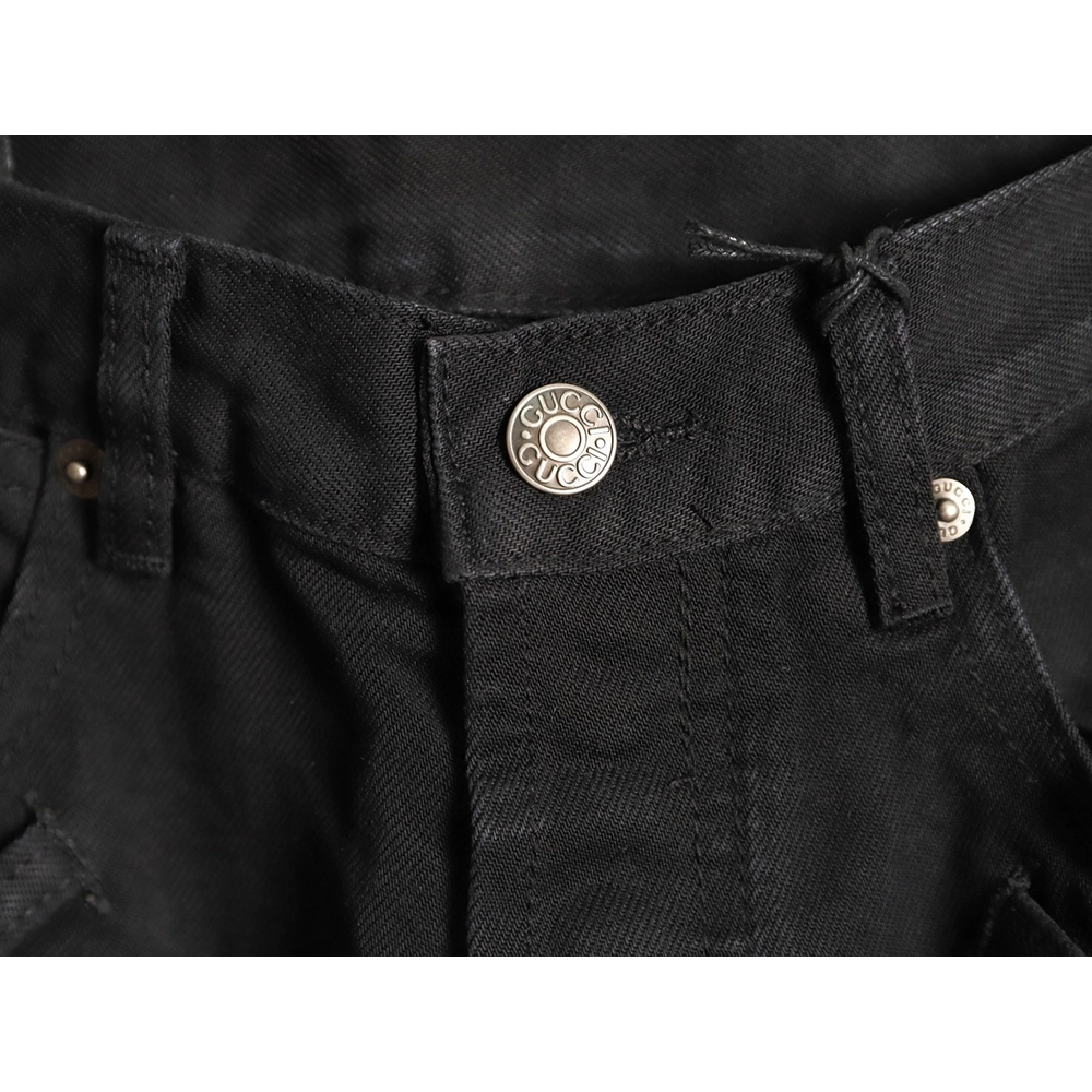 Gucci Lock-Detail Denim Trousers,Gucci