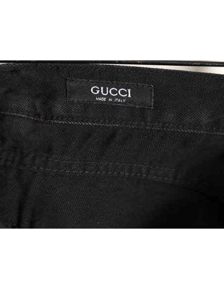 Gucci Lock-Detail Denim Trousers,Gucci