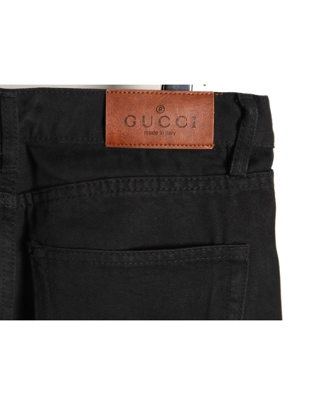 Gucci Lock-Detail Denim Trousers,Gucci