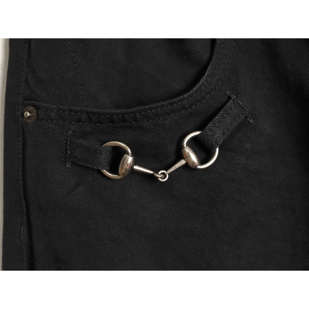 Gucci Lock-Detail Denim Trousers,Gucci