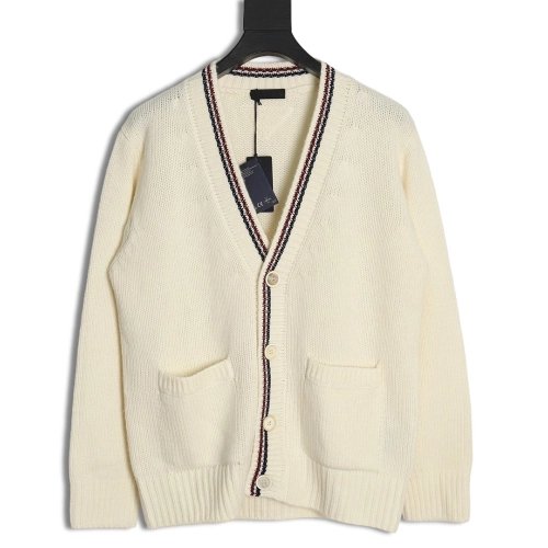 Prada Striped Wool Knit Cardigan,Prada