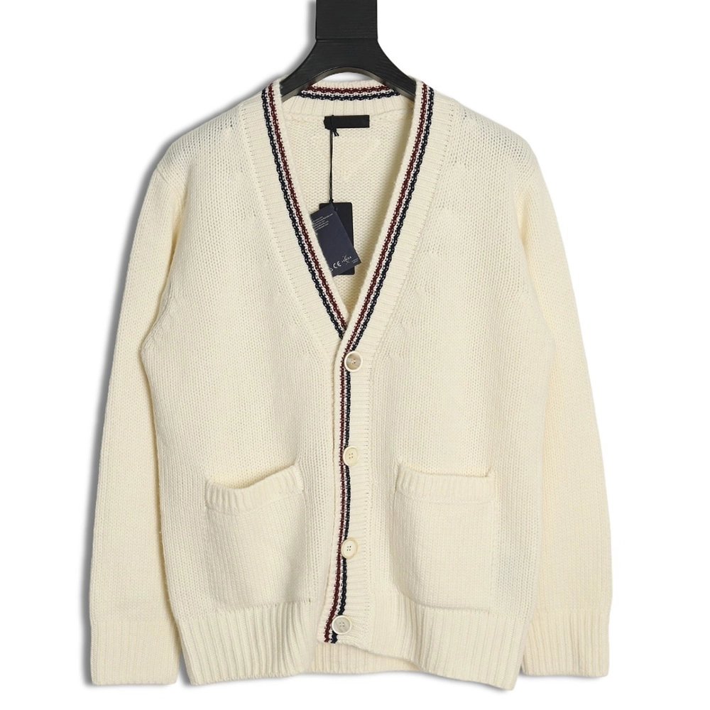 Prada Striped Wool Knit Cardigan,Prada