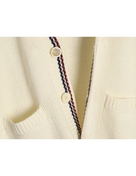 Prada Striped Wool Knit Cardigan,Prada