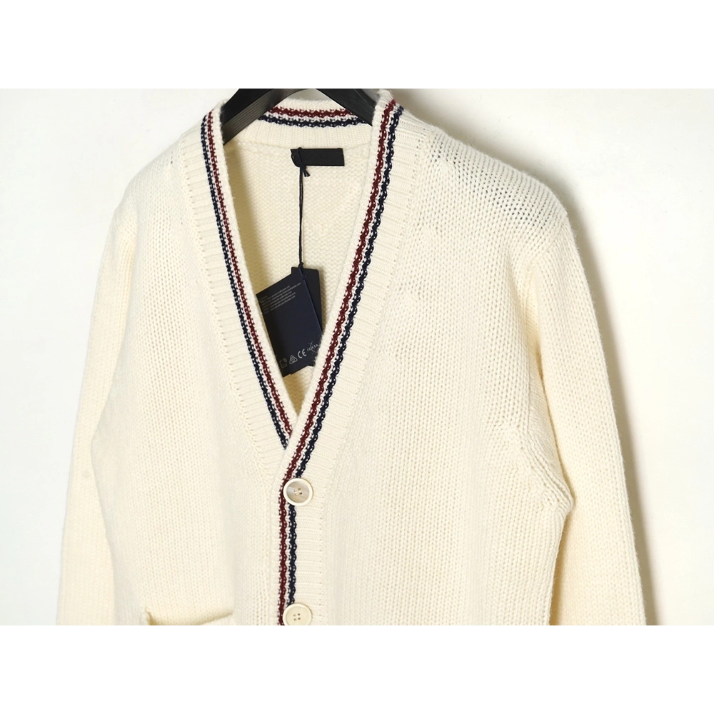 Prada Striped Wool Knit Cardigan,Prada