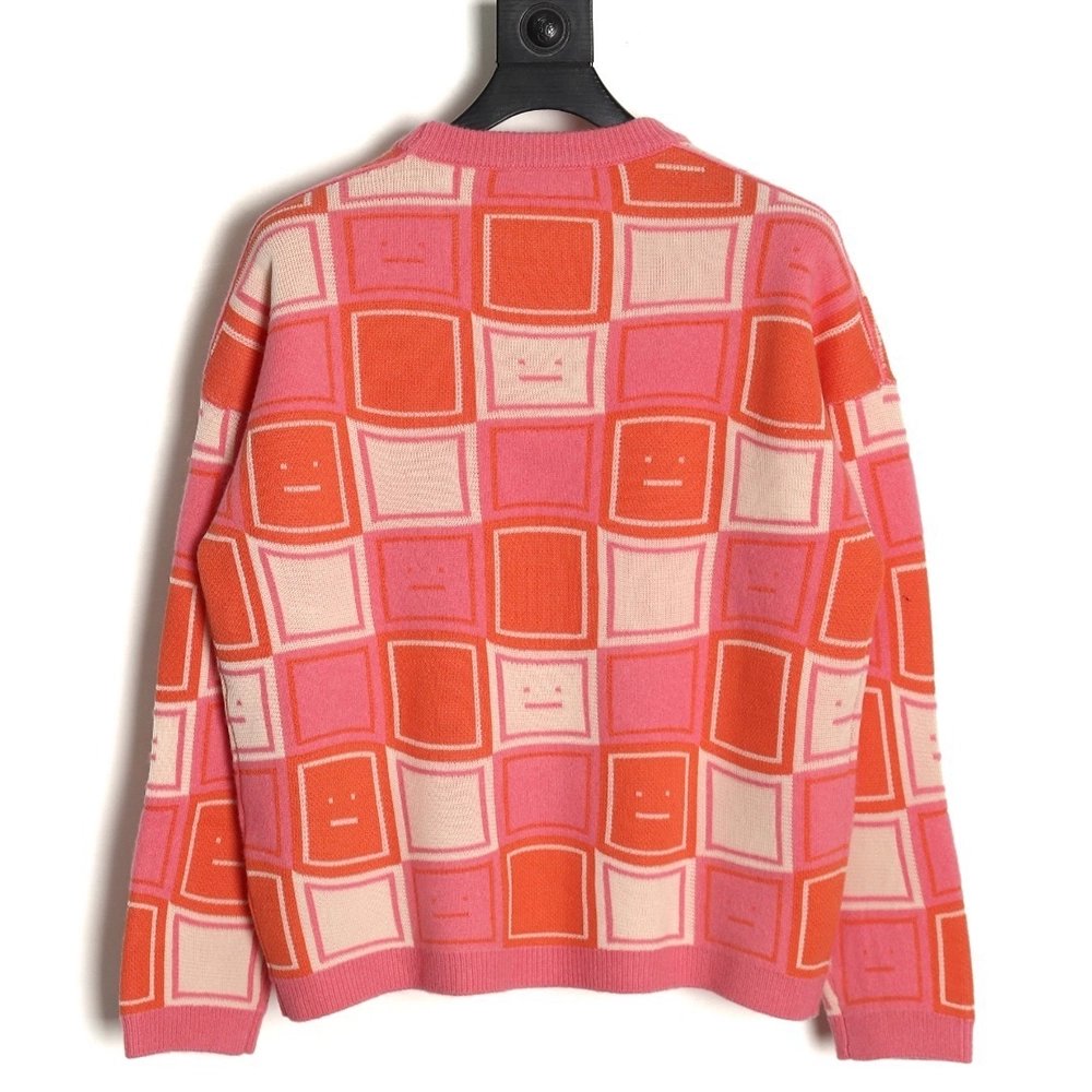 Acne Studios Square Smiley Face Crew Neck Sweater,Acne Studios