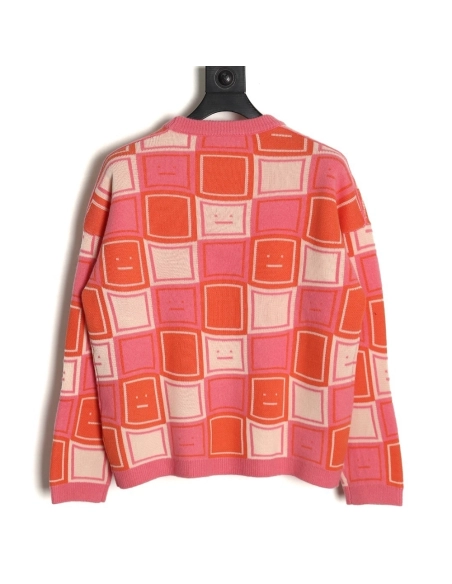 Acne Studios Square Smiley Face Crew Neck Sweater,Acne Studios