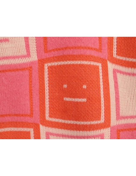 Acne Studios Square Smiley Face Crew Neck Sweater,Acne Studios