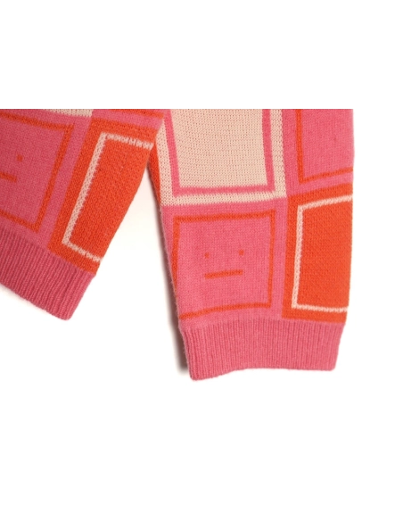 Acne Studios Square Smiley Face Crew Neck Sweater,Acne Studios
