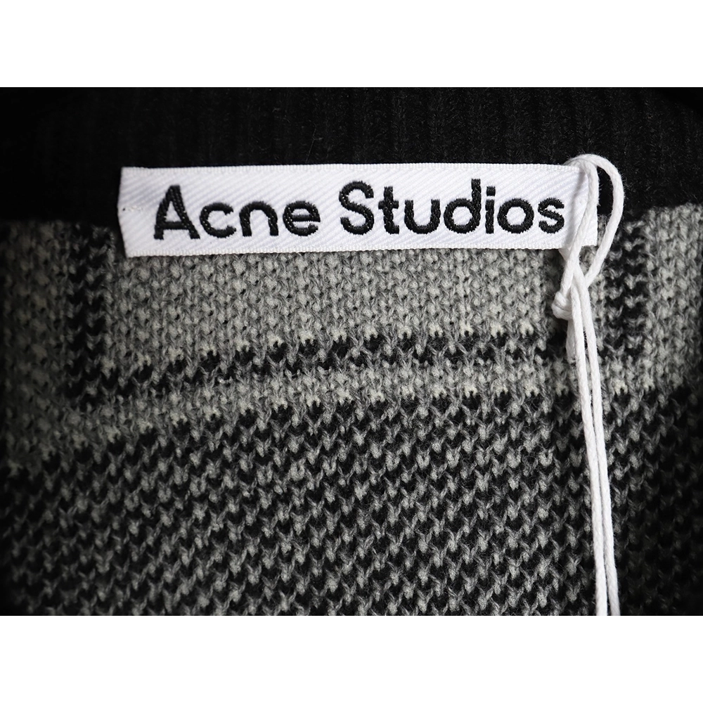 Acne Studios Square Smiley Face Crew Neck Sweater TSK1,Acne Studios
