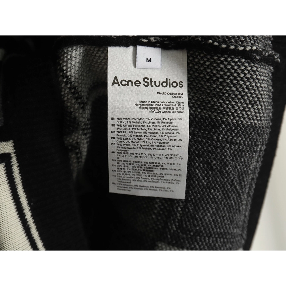 Acne Studios Square Smiley Face Crew Neck Sweater TSK1,Acne Studios