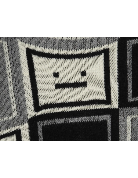 Acne Studios Square Smiley Face Crew Neck Sweater TSK1,Acne Studios