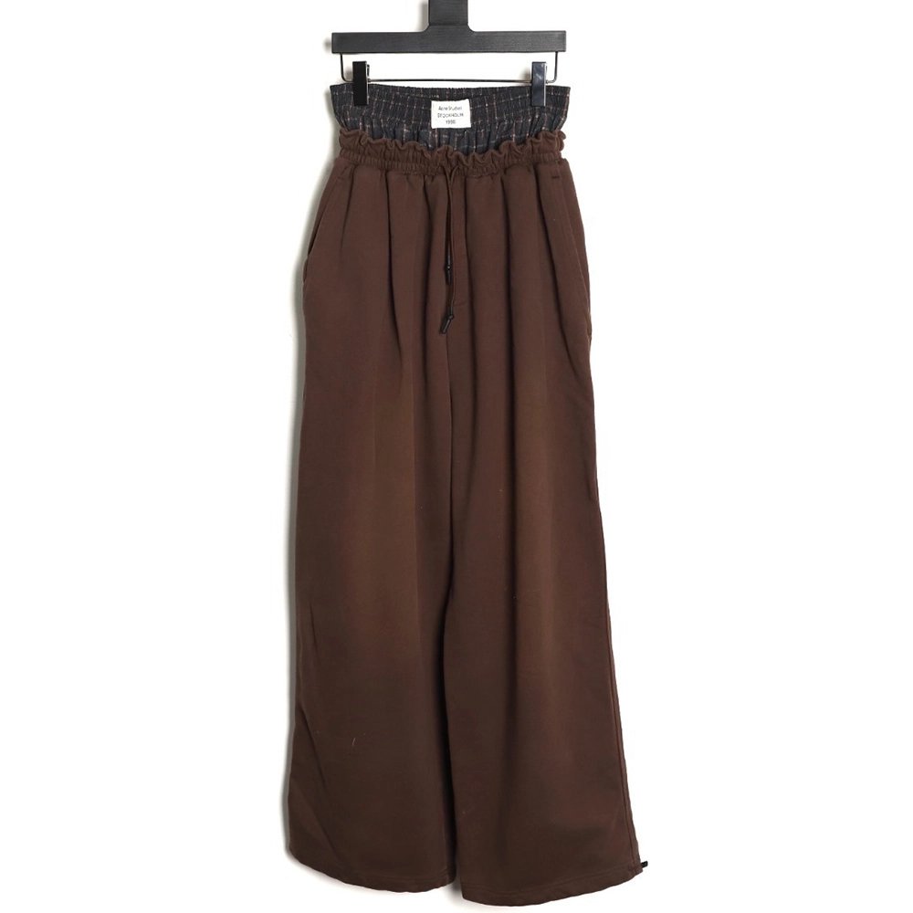 Acne Studios Gym Distressed Faux Two-Piece Logo Trousers,Acne Studios