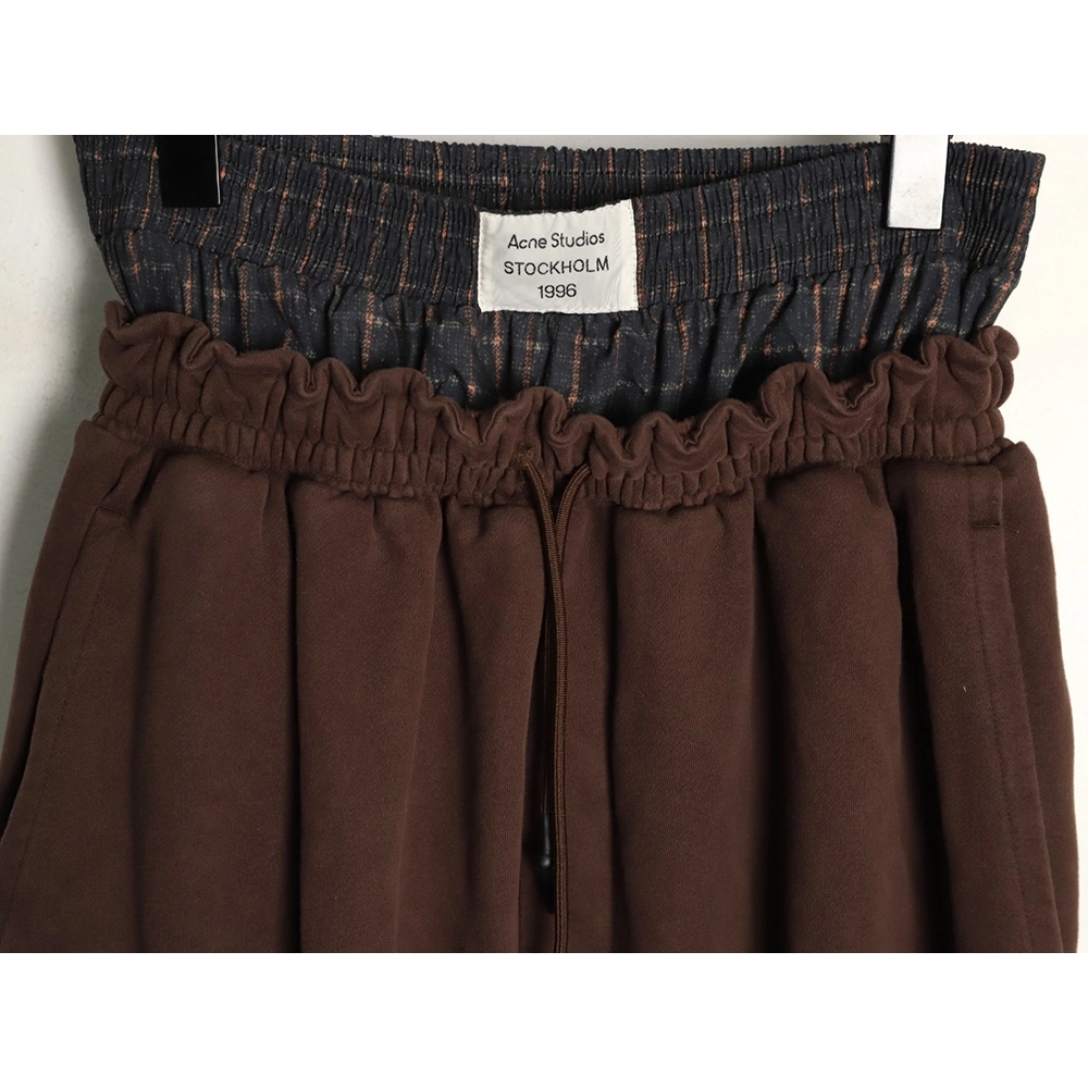 Acne Studios Gym Distressed Faux Two-Piece Logo Trousers,Acne Studios