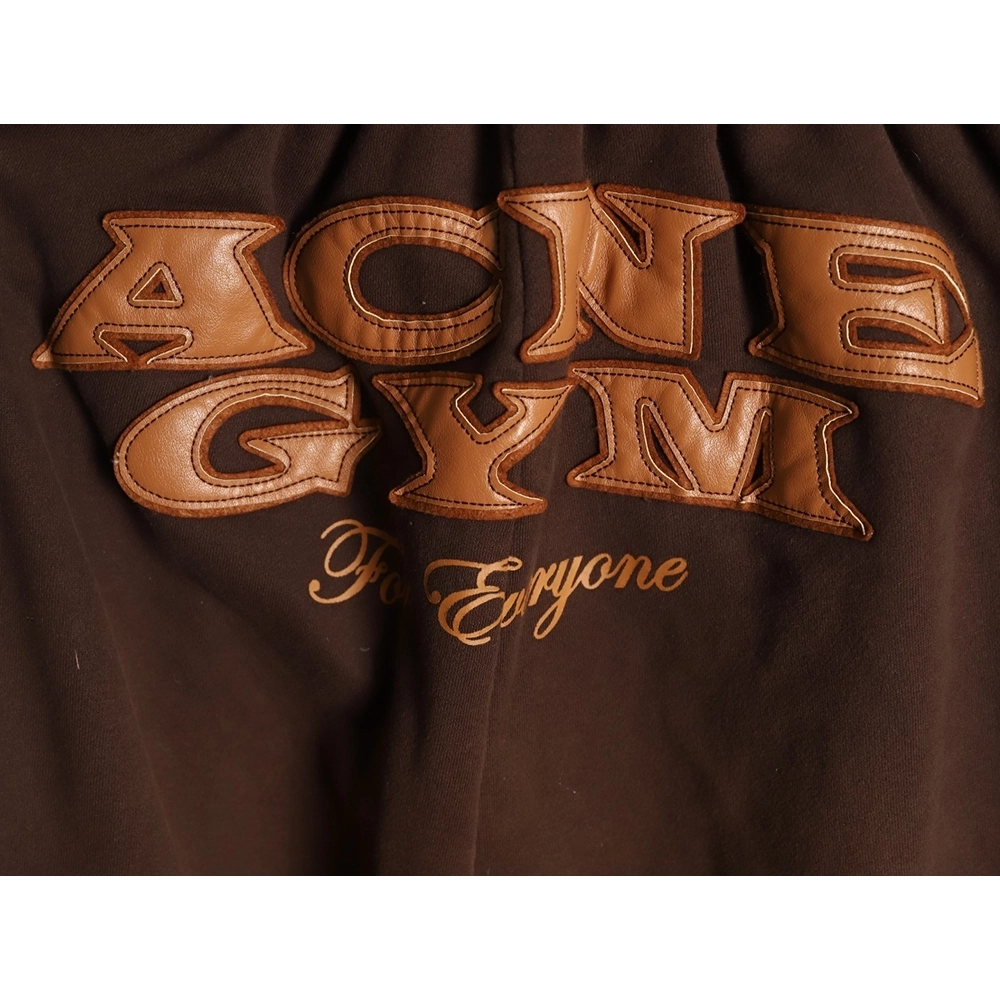 Acne Studios Gym Distressed Faux Two-Piece Logo Trousers,Acne Studios