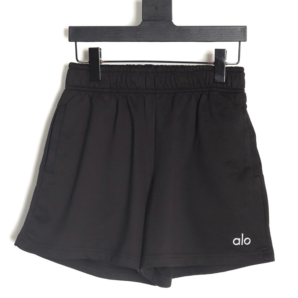 ALO Silver Letter Shorts TSK2,Alo