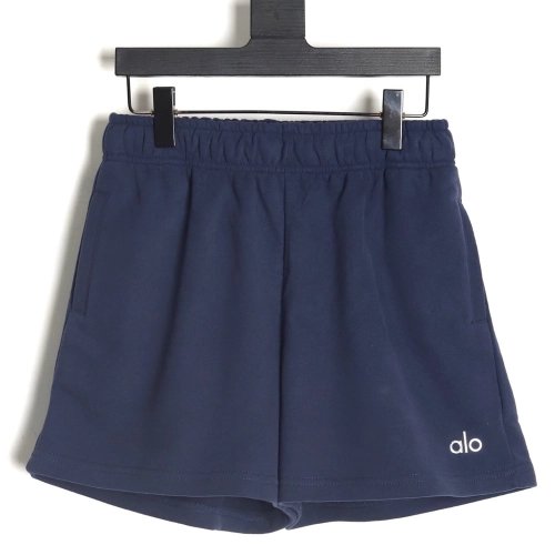 ALO Silver Letter Shorts TSK1,Alo