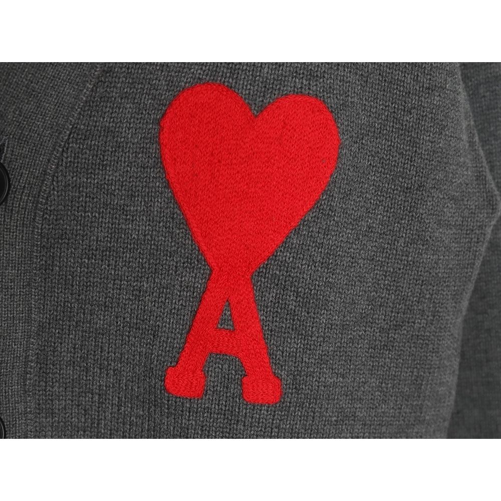 Ami Paris Heart Embroidered Cardigan TSK1,Ami