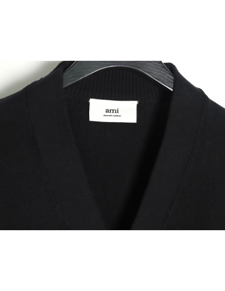 Ami Paris Heart Embroidered Cardigan TSK2,Ami