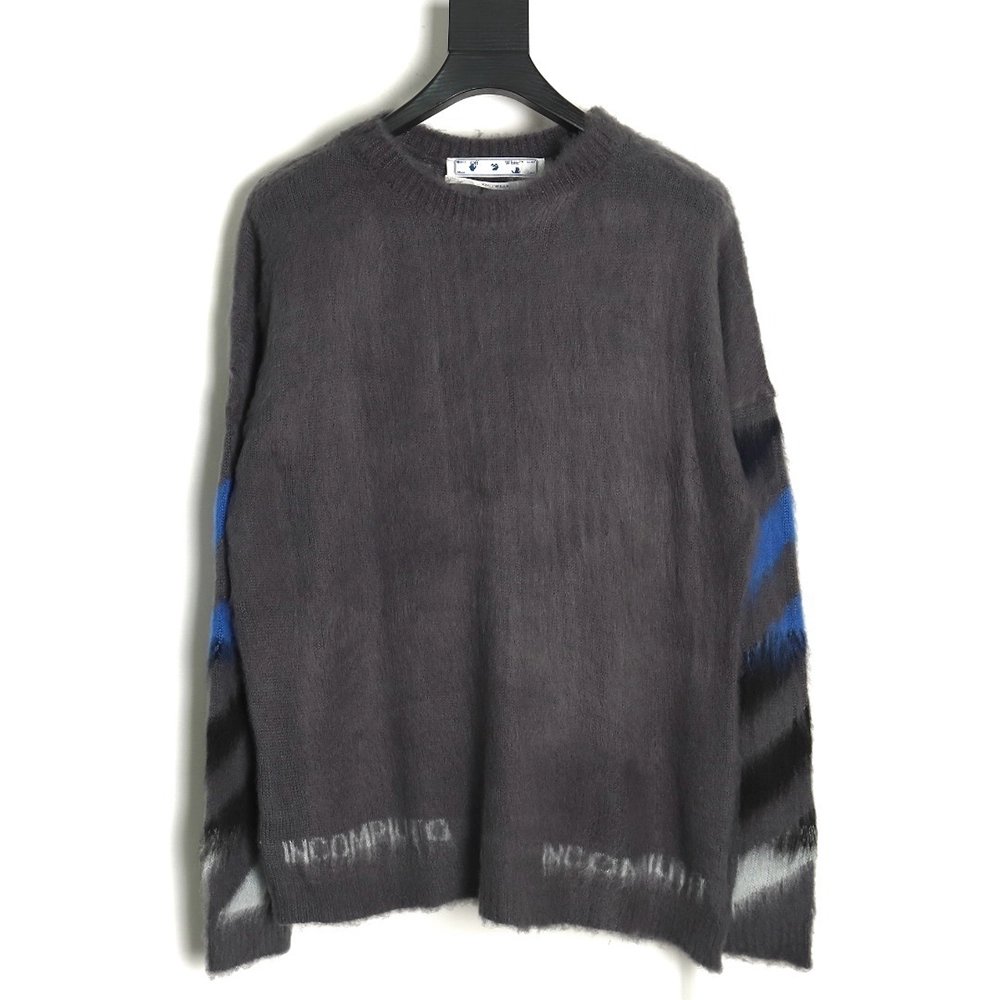Off-White Mohair Sweater TSK4,Off White