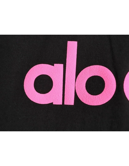 ALO Classic Double Letter Foamed Short-Sleeve T-Shirt,Alo