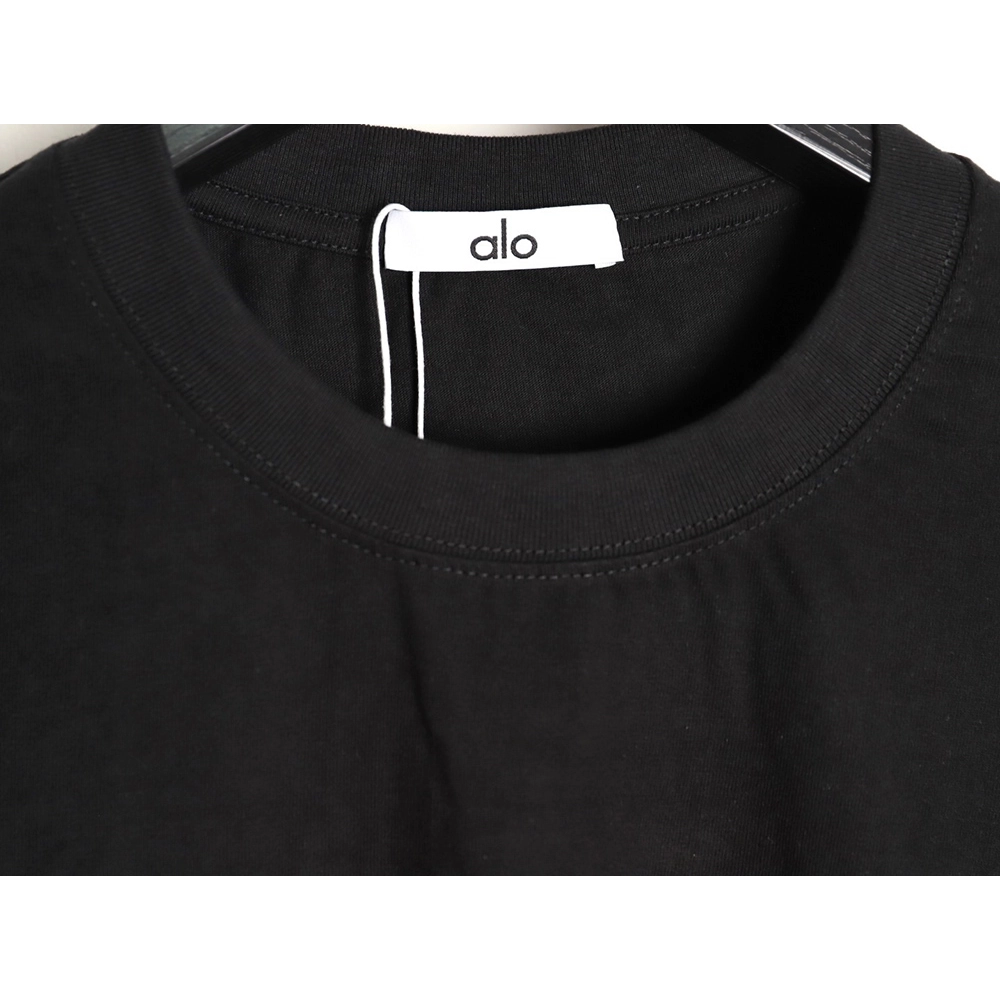 ALO Classic Double Letter Foamed Short-Sleeve T-Shirt,Alo