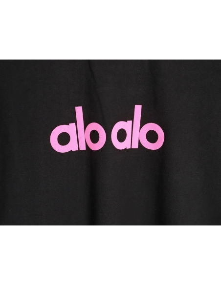 ALO Classic Double Letter Foamed Short-Sleeve T-Shirt,Alo