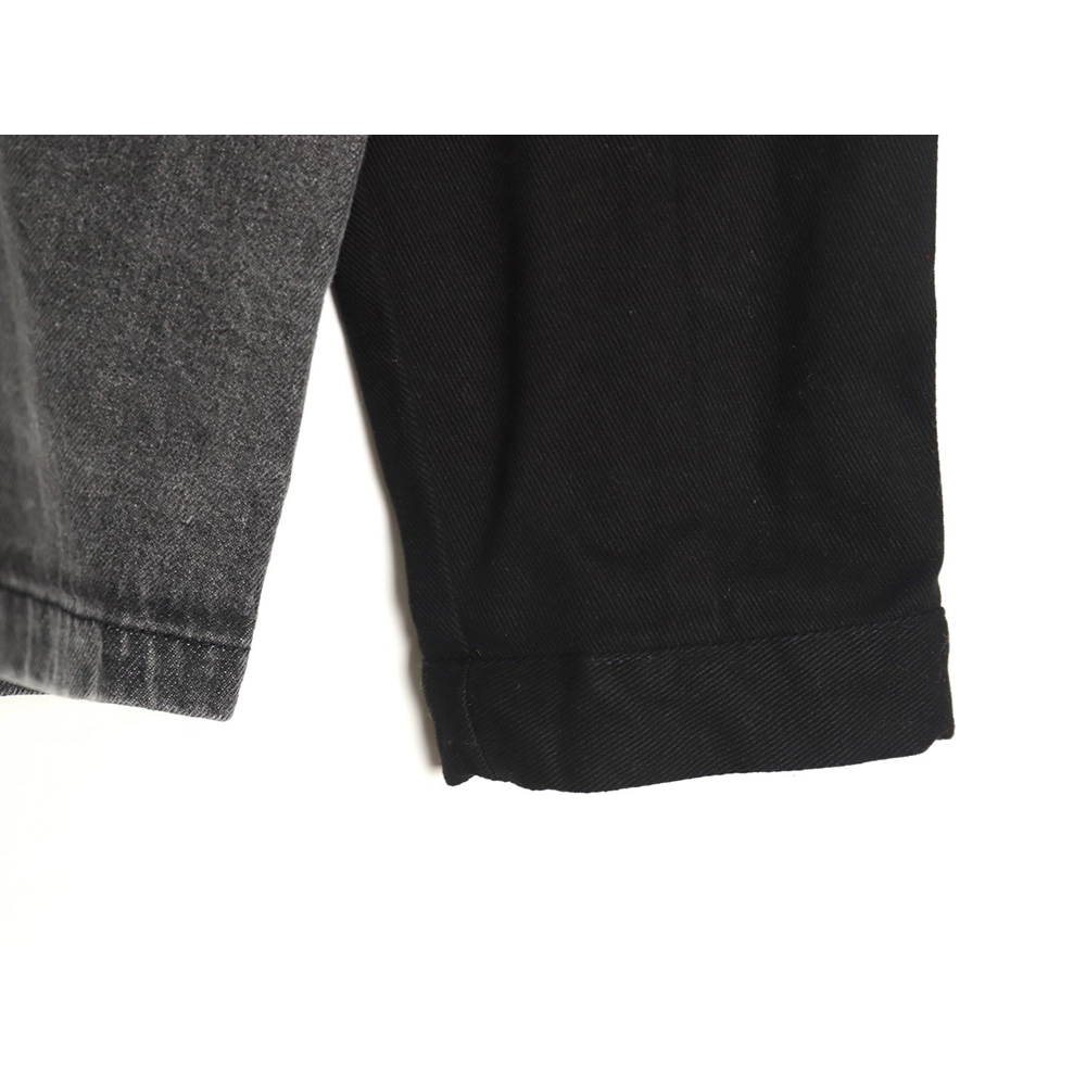 Prada Washed Denim Jacket with Triangle Logo,Prada
