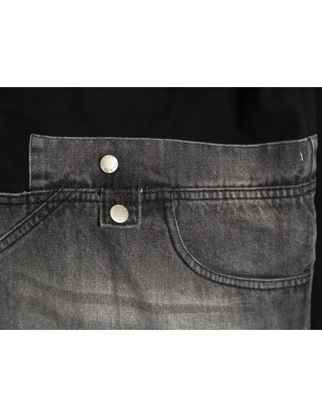 Prada Washed Denim Jacket with Triangle Logo,Prada