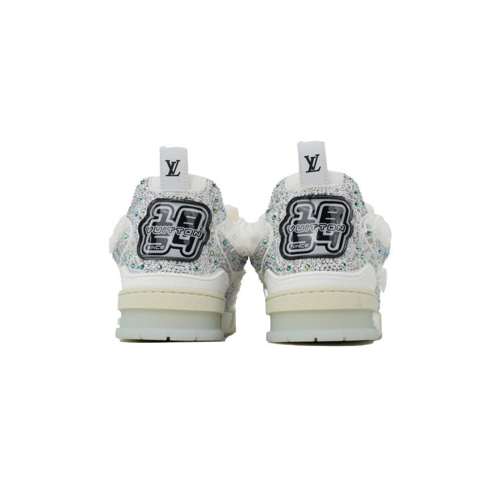 Louis Vuitton LV Skate Sneaker Silver White Diamond