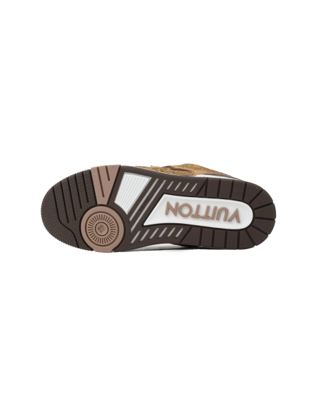 Louis Vuitton LV Skate Sneaker White Brown With Rhinestones