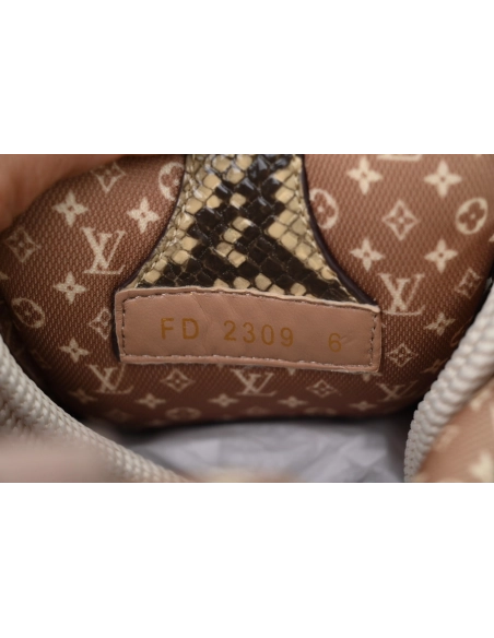 Louis Vuitton LV Skate Sneaker Khaki Colored Rhinestone